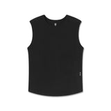 1060. Creora® Cotton Modal Cutoff Tank - Black