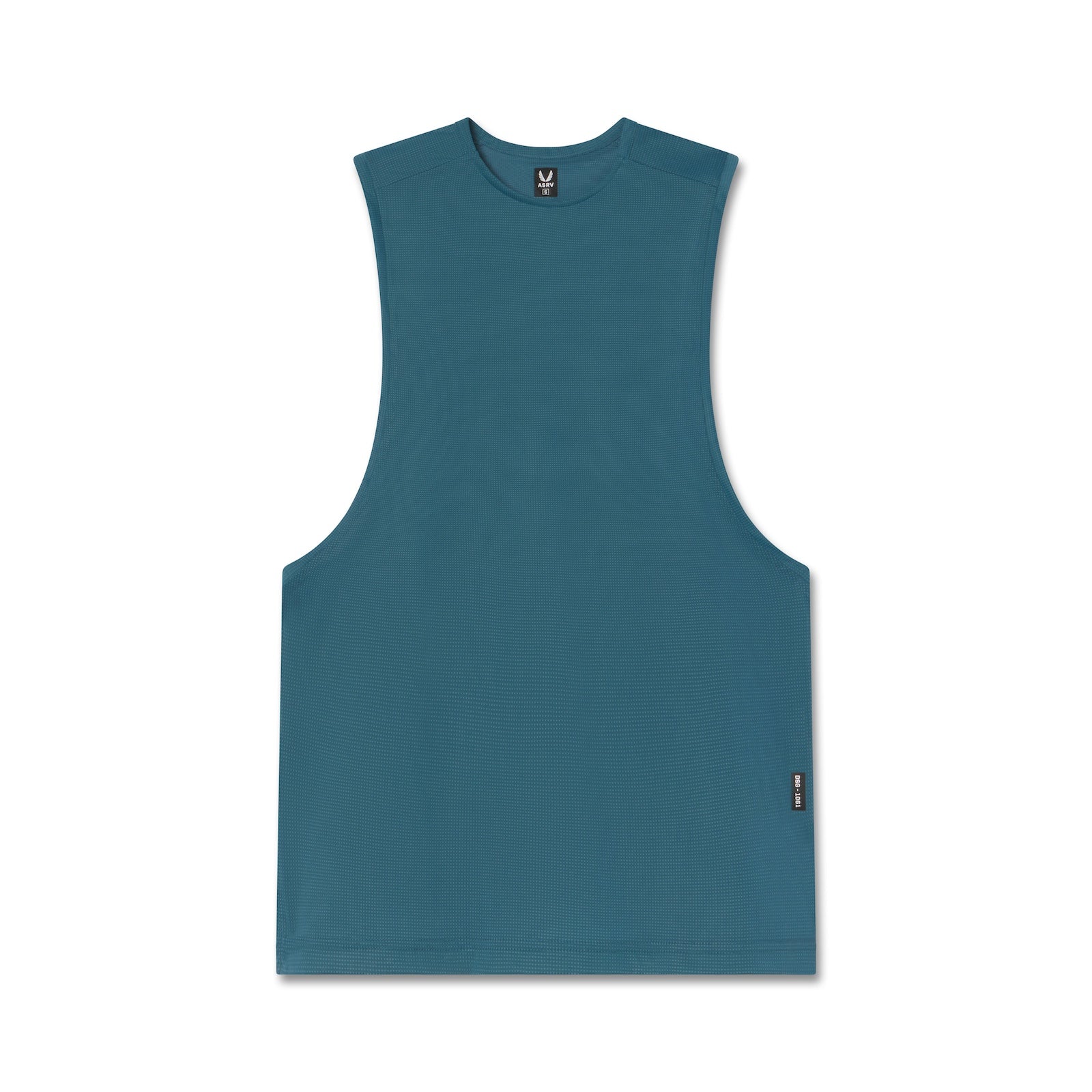 Flatlay of Ice-Skin™ Muscle Tank in storm blue, front view