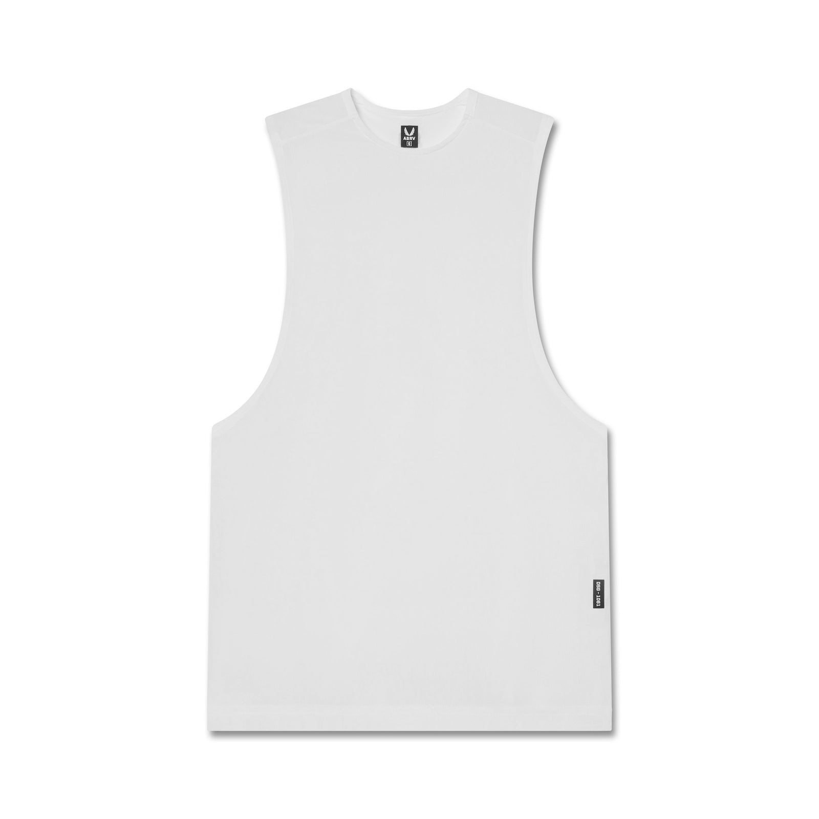 Flatlay of Ice-Skin™ Muscle Tank in white, front view