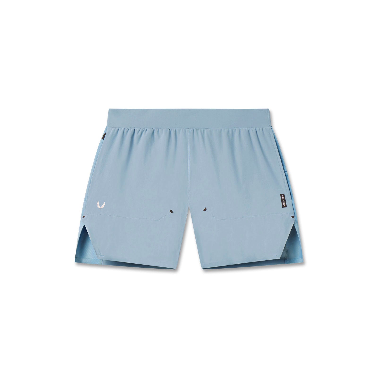 Flatlay of Tetra-Lite® 6" Bonded Training Short in light sky blue, front view