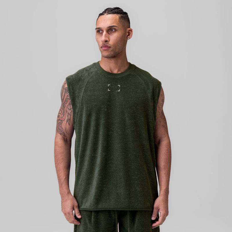 1092. Towel Terry Cutoff - Olive – ASRV