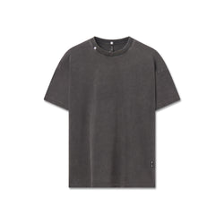 1102. Distressed Relaxed Tee - Black