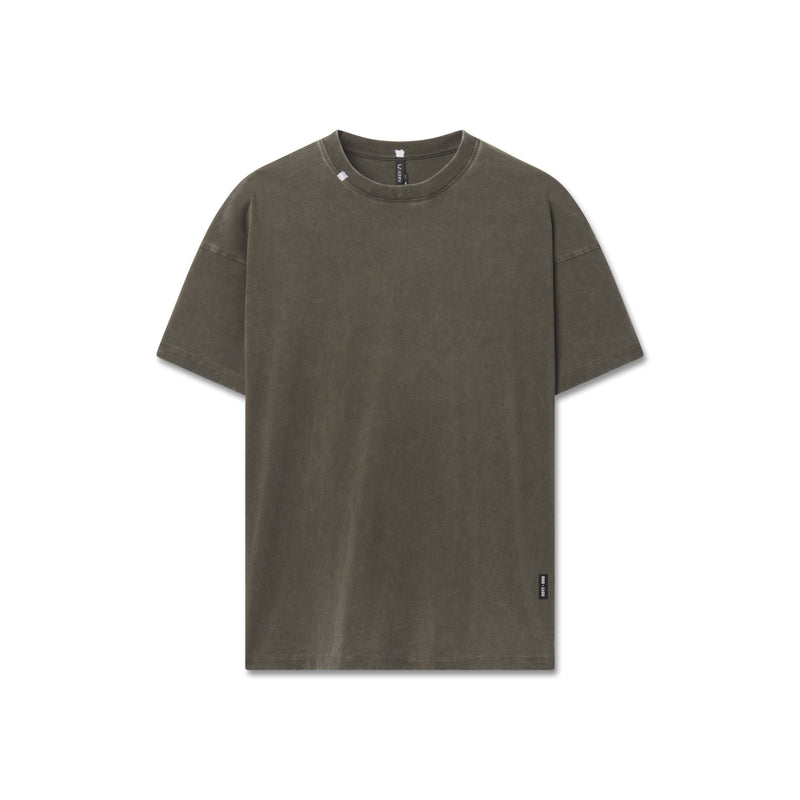 1102. Distressed Relaxed Tee - Olive