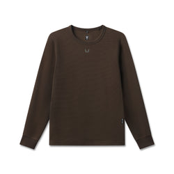 1112. Waffle Knit Longsleeve - Dark Earth
