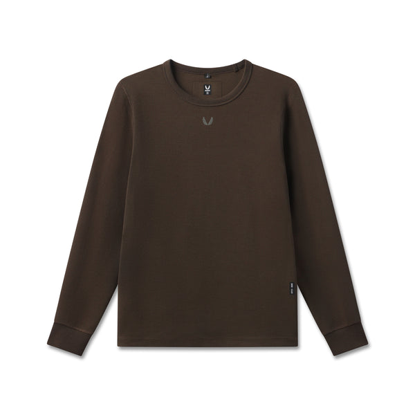 1112. Waffle Knit Longsleeve - Dark Earth