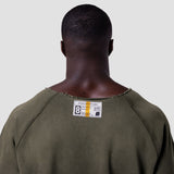 1114. Vintage Raw Hem Pump Cover -  Olive Sun Fade