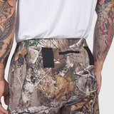 Aerotex Distance Short in Realtree Edge Blade camo, worn by model showing waistband and fit