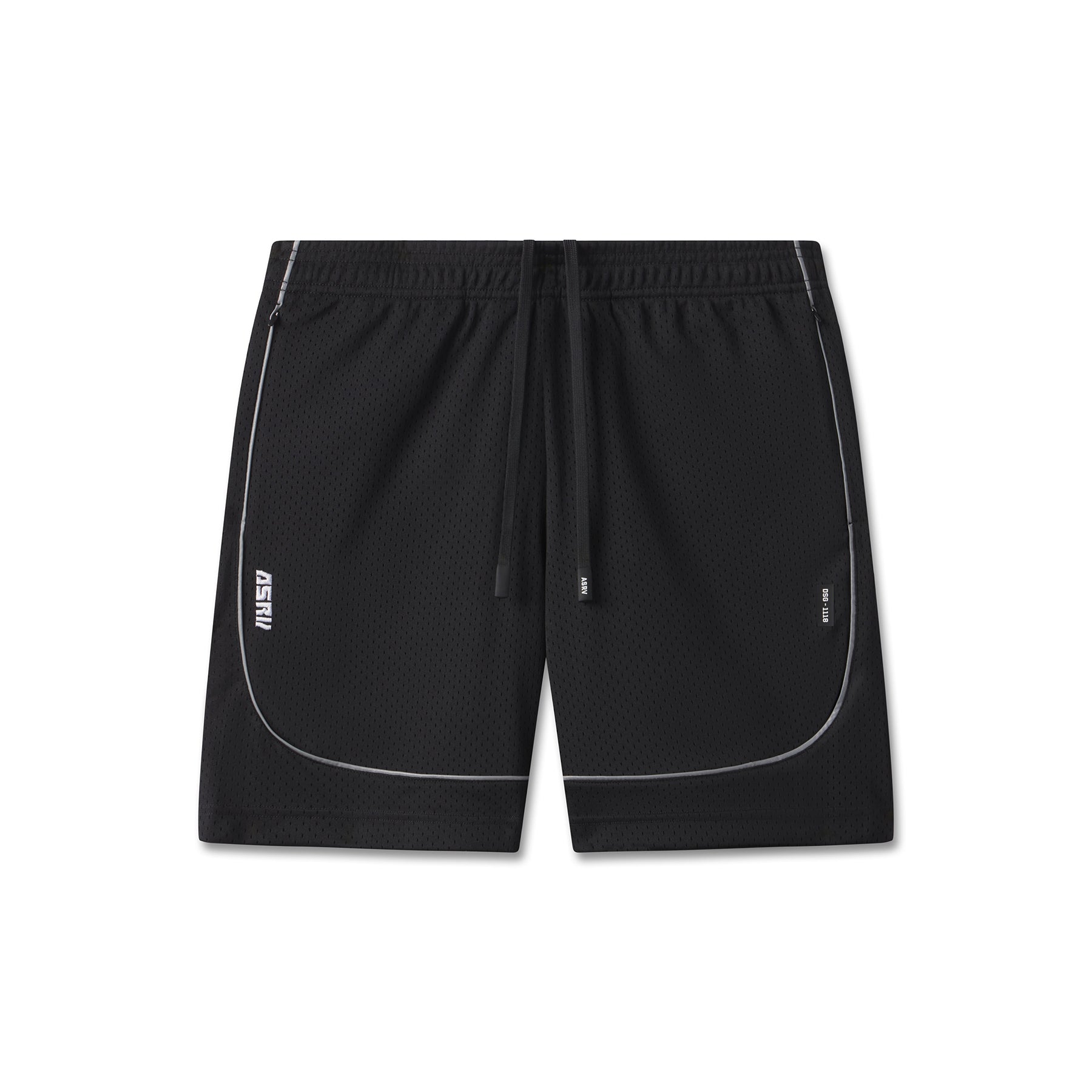 flatlay Ion-Mesh Modal Liner Short in black, front view