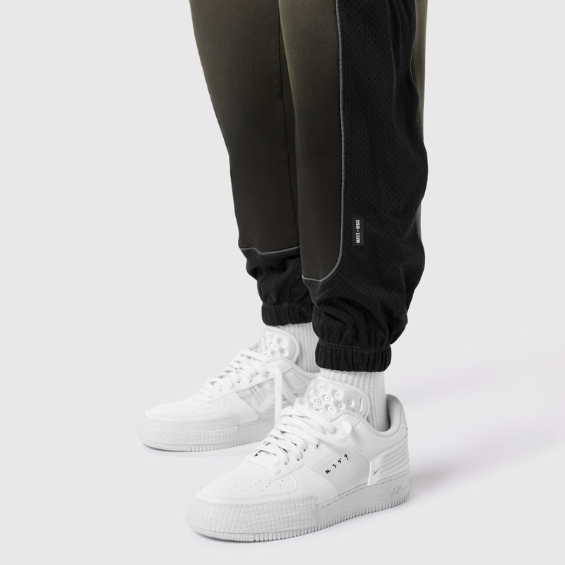1120. Tech-Terry™ Mesh Panel Sweats - Olive "Blade TD"
