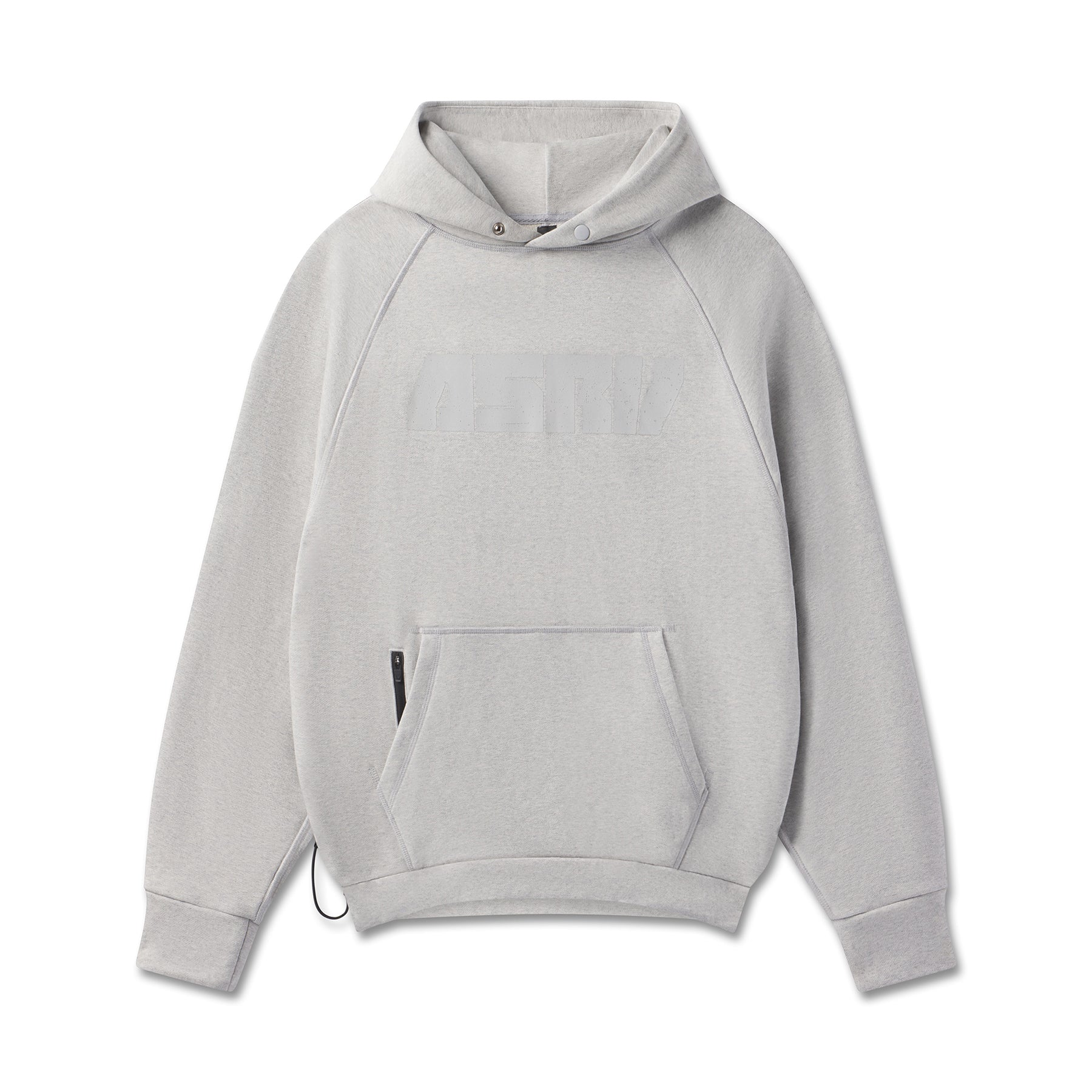 Flatlay of Tech-Terry Training Hoodie in heather grey, front view