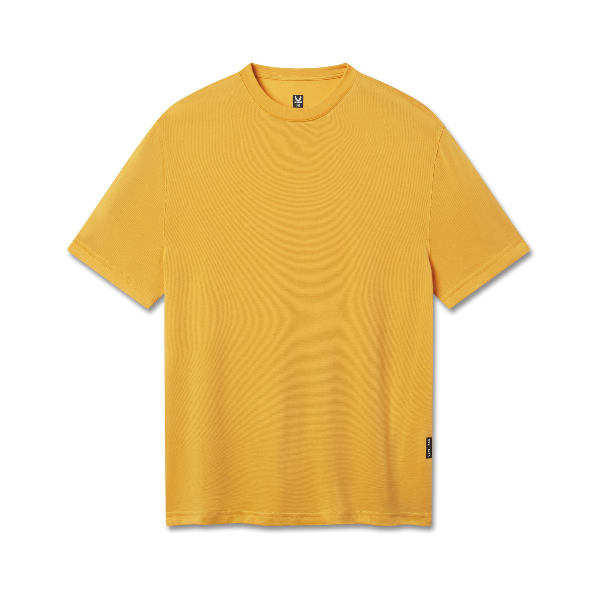 flatlay Polartec® Delta Training Tee in amber, front view