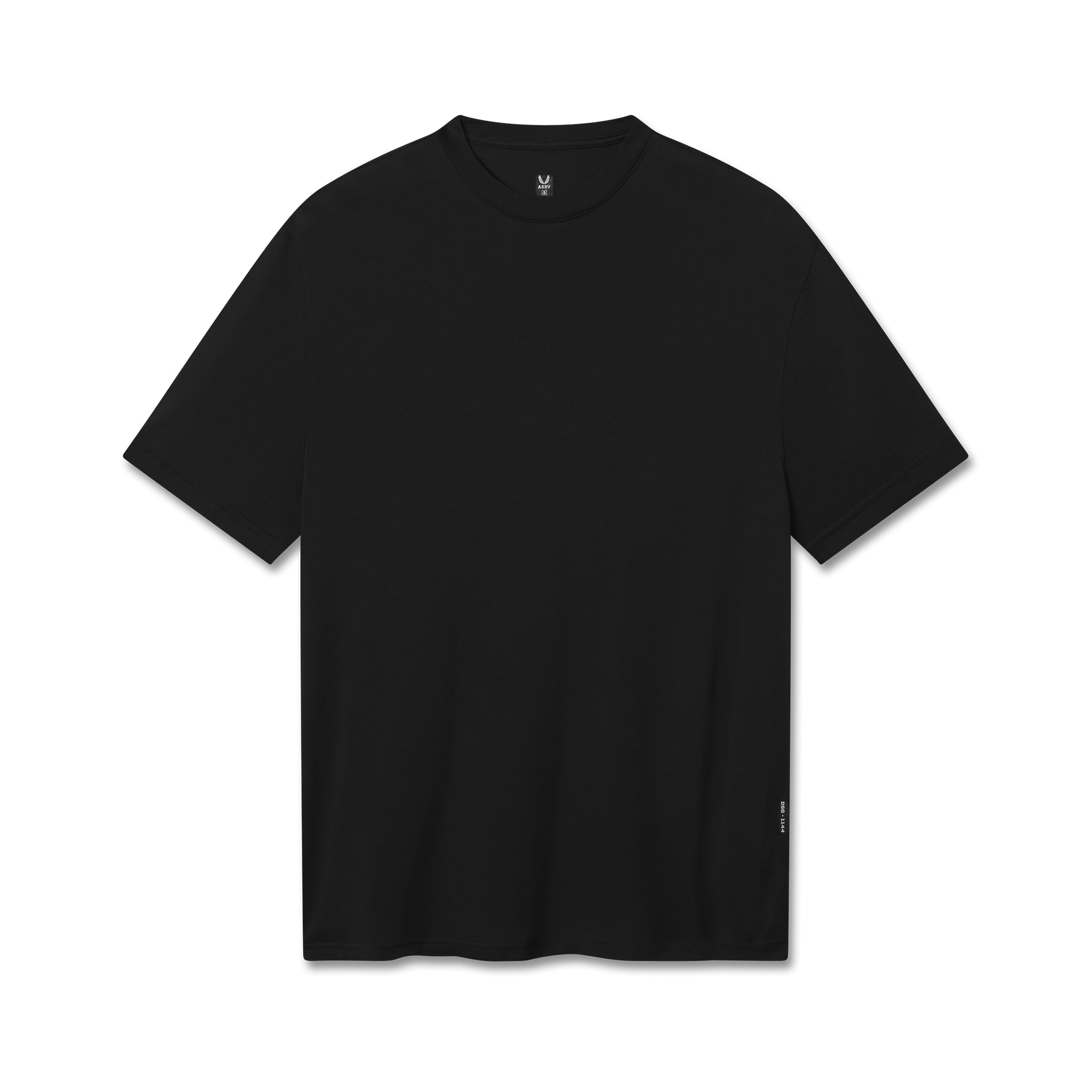 Flatlay of black Polartec® Delta Training Tee, front view