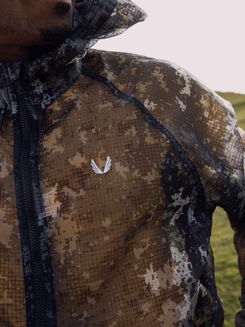 1162. Weather-Ready Transparent Ripstop Shell Jacket - Amber