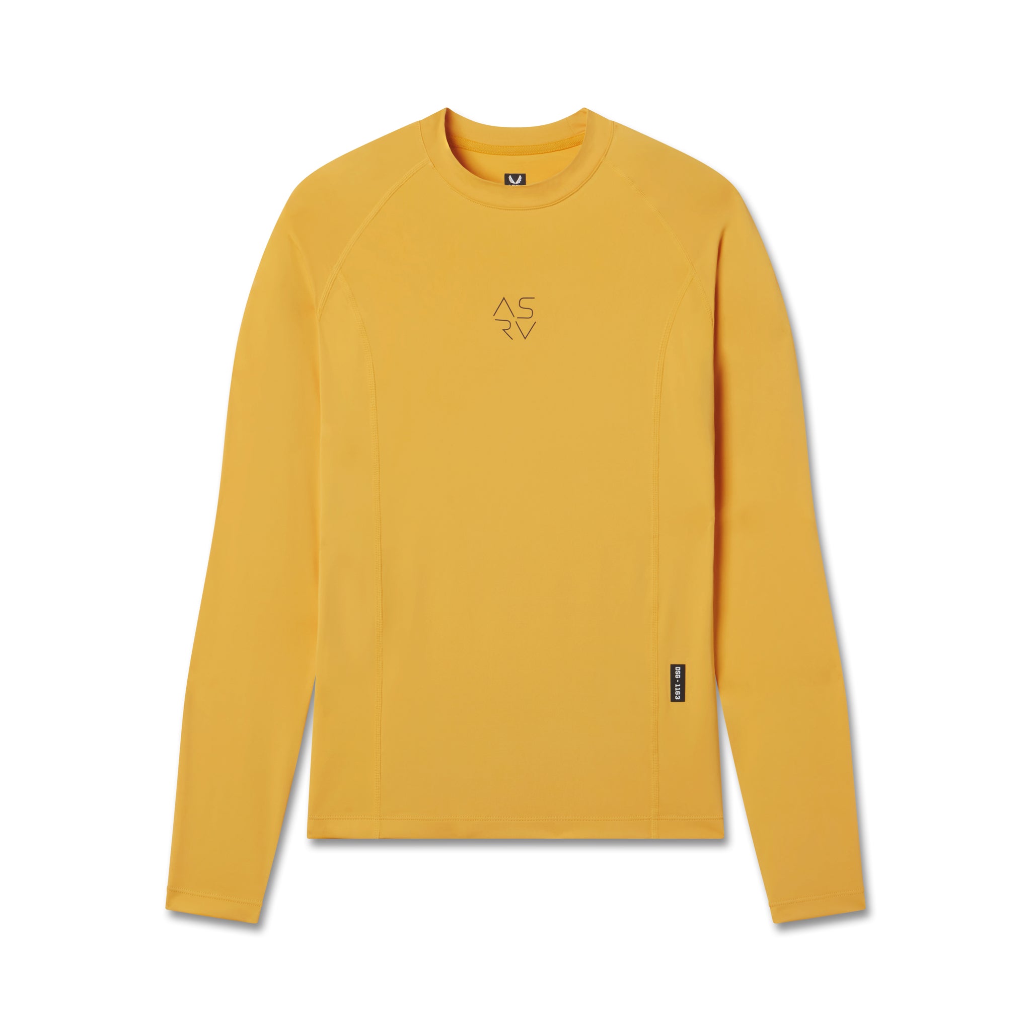flatlay LYCRA® ADAPTIV Baselayer Longsleeve in amber, front view