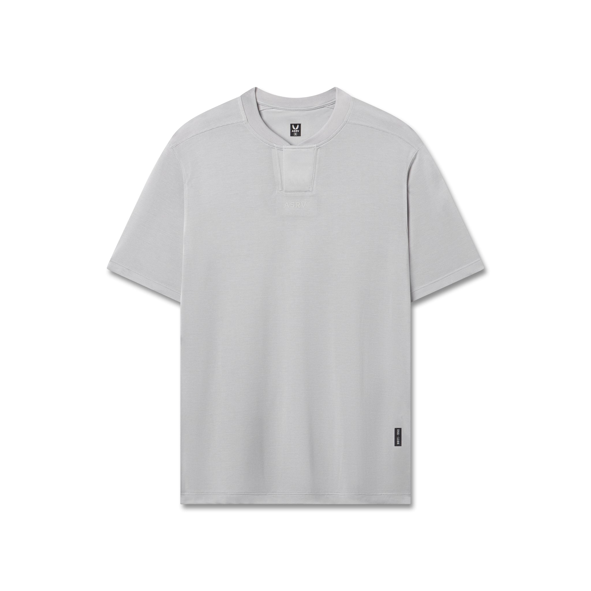 flatlay Polartec® Delta Polo in slate grey, front view