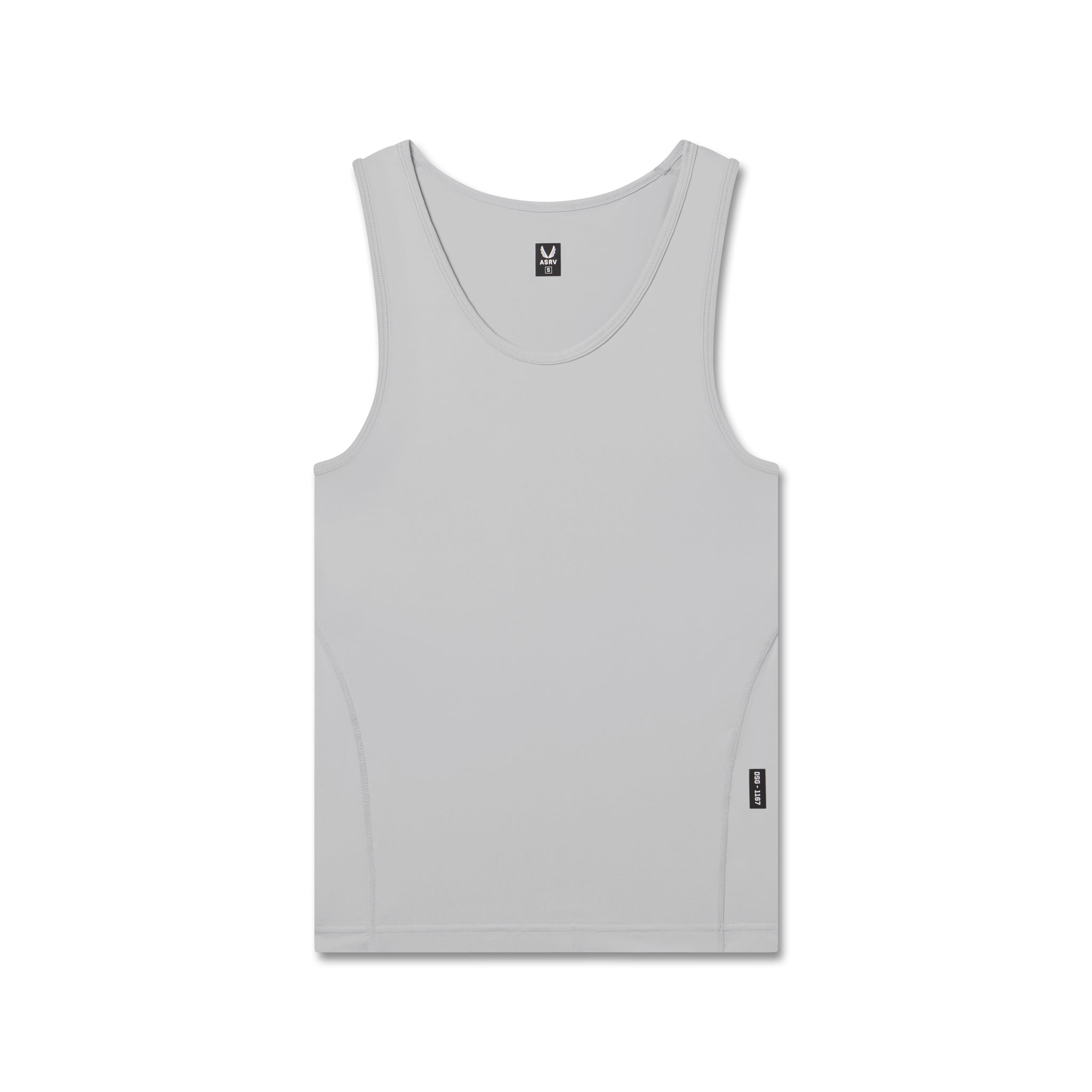 flatlay LYCRA® ADAPTIV Baselayer Tank in slate grey, front view
