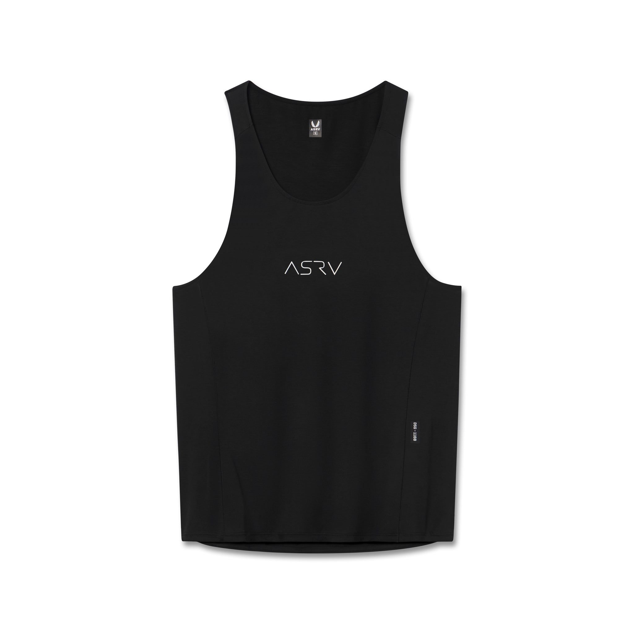 flatlay ASRV Polartec® Delta Singlet in black, front view
