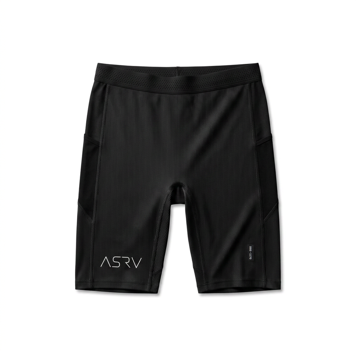 1170. Lycra® Ribbed Run Half-Tight - Black