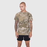 Laser-Vent Training Tee in camo, worn by model with arms at sides