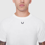 White Laser-Vent Training Tee worn by male model, front view