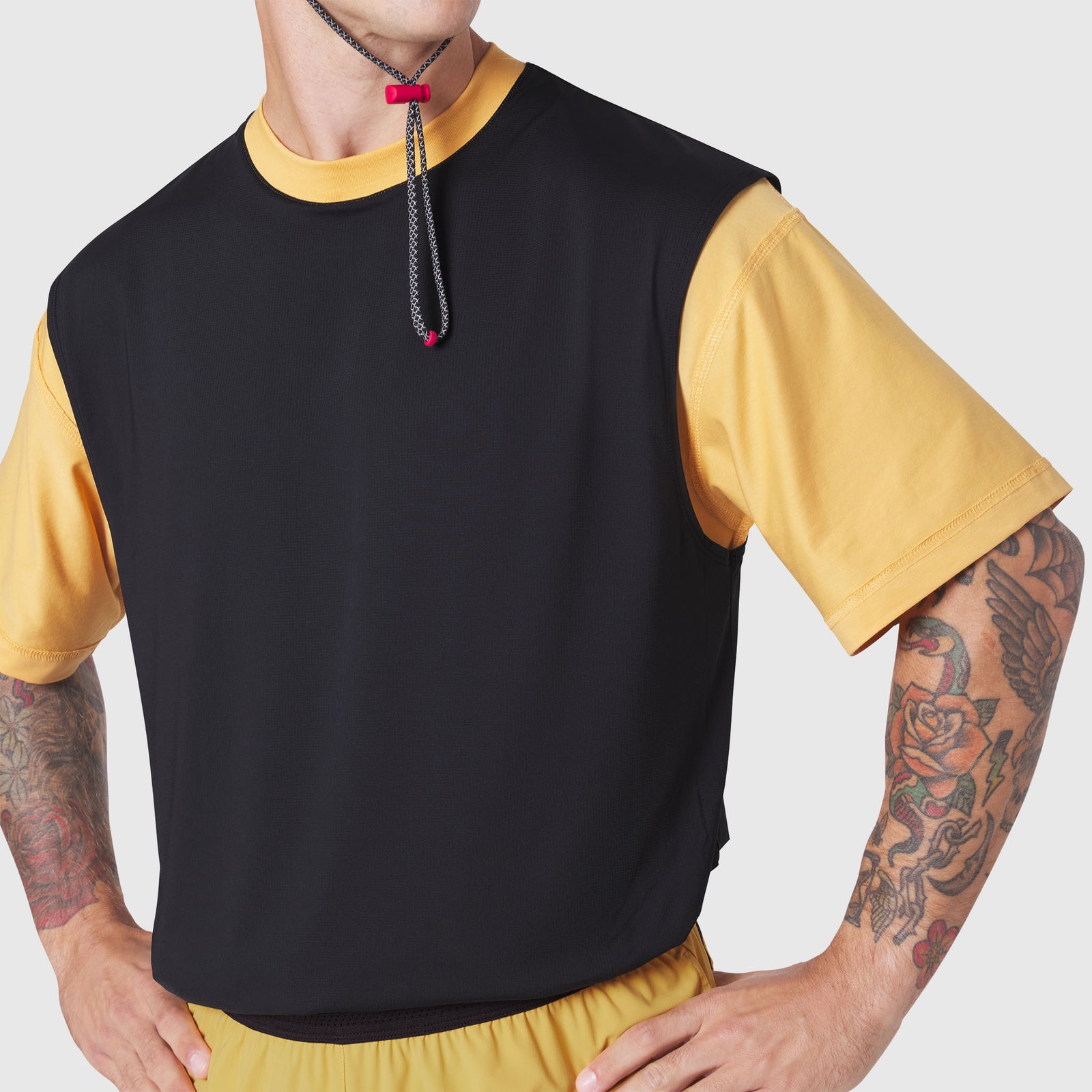 1186. SUPIMA® Ice-Skin™ Reversible Tee - Amber/Black – ASRV