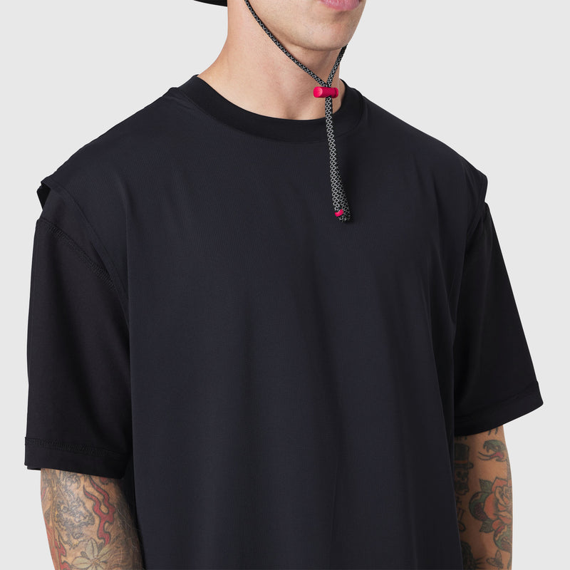 1186. SUPIMA® Ice-Skin™ Reversible Tee - Black/Black – ASRV