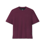 Flatlay of SUPIMA® Ice-Skin™ Reversible Tee in Merlot, front view