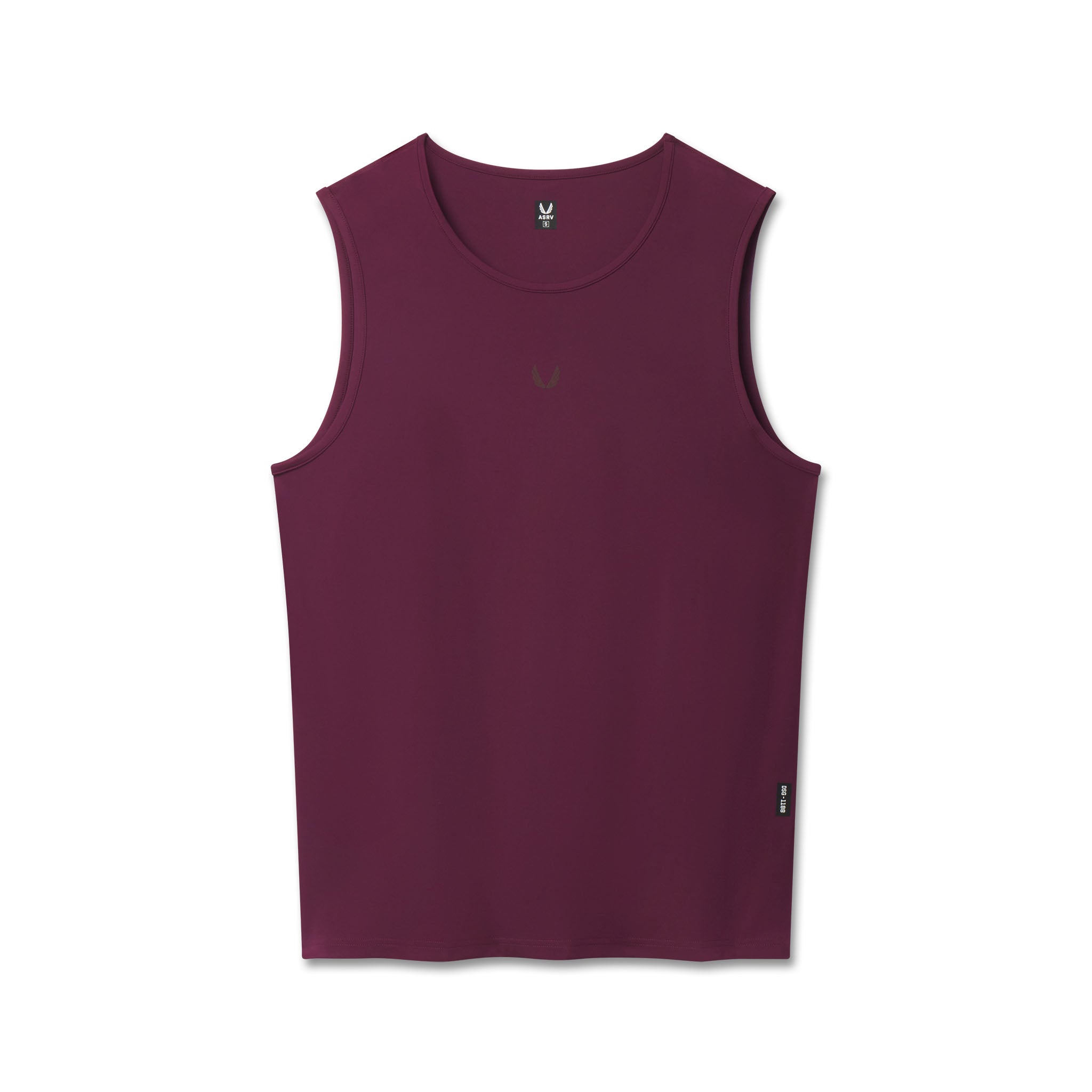 flatlay Warpflexx-Lite Training Tank in merlot, front view