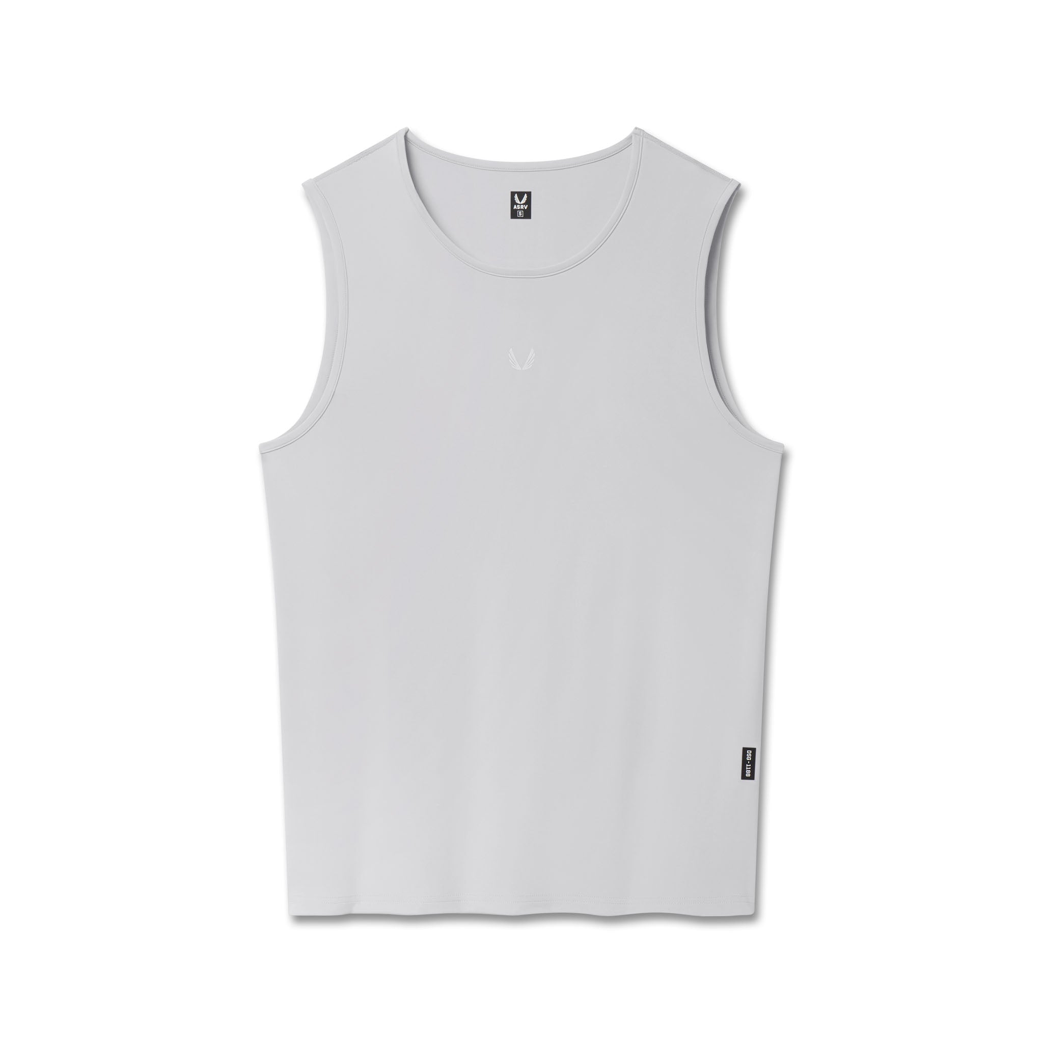 flatlay Warpflexx-Lite Training Tank in Slate Grey, front view