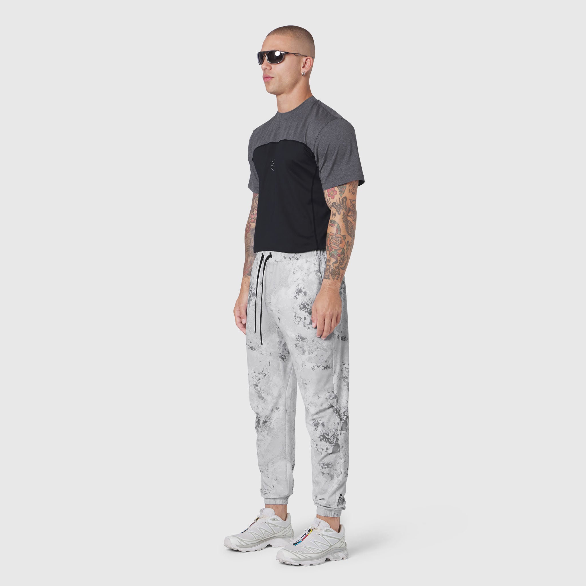 TETRA-LITE Training Jogger in Sedona Snow Camo worn by model, side view