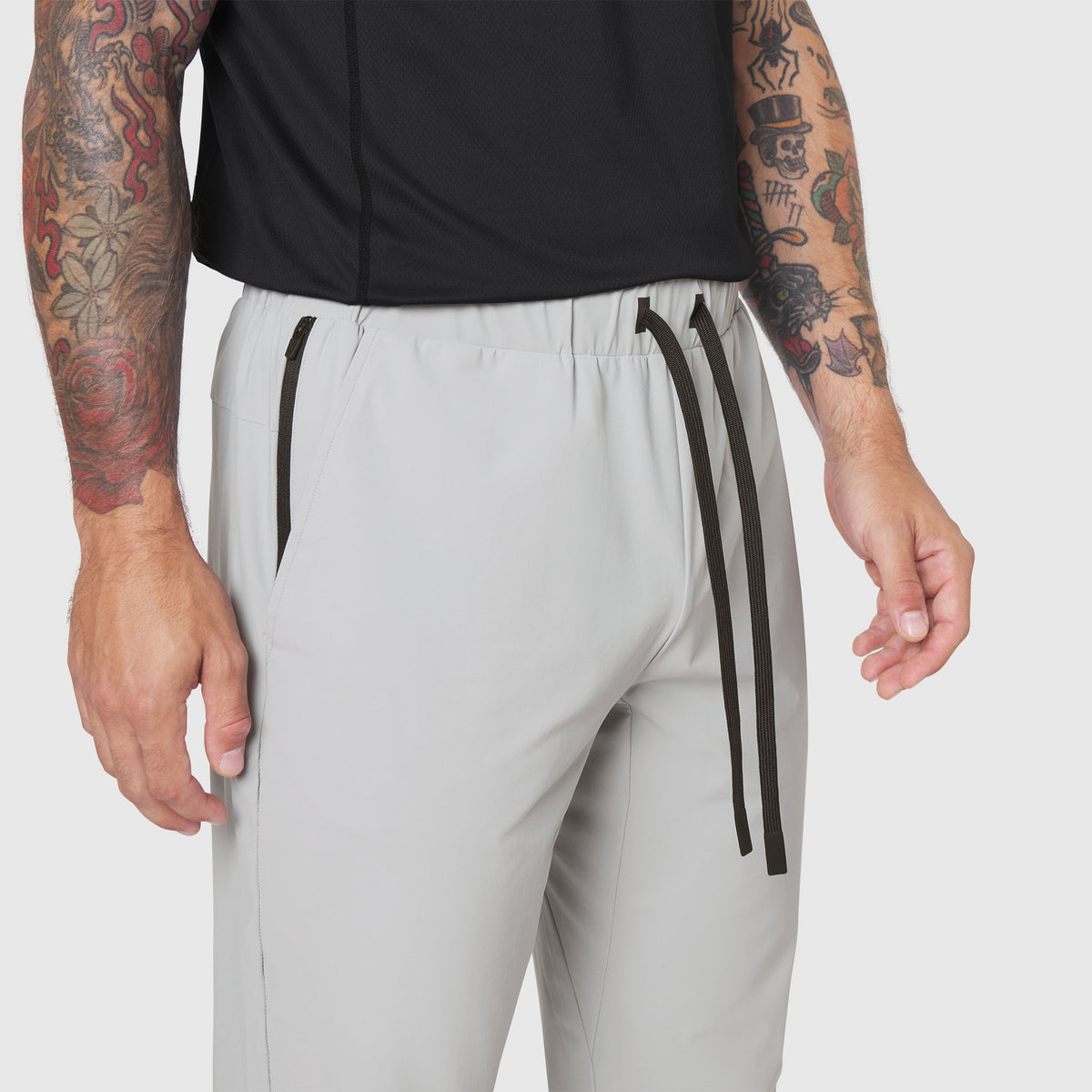 TETRA-LITE Training Jogger in slate grey worn by model, side view