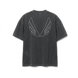 1208. Tech Essential™ Oversized Boxy Tee - Faded Grey "Future"