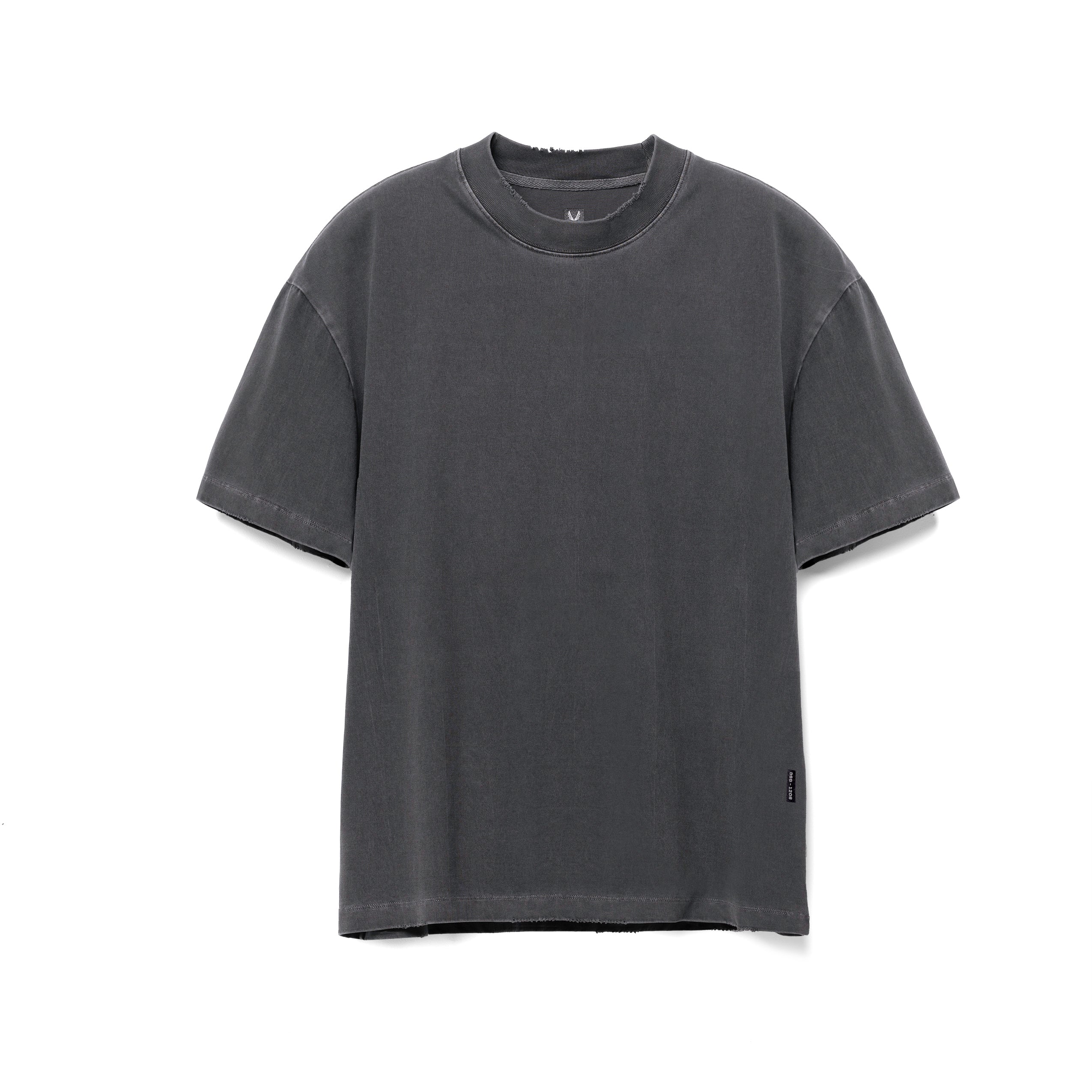 front view of Tech Essential Oversized Boxy Tee in Faded Grey