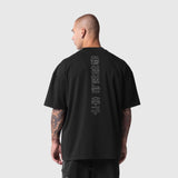 1208. Tech Essential™ Oversized Boxy Tee - Black "RP Korean"