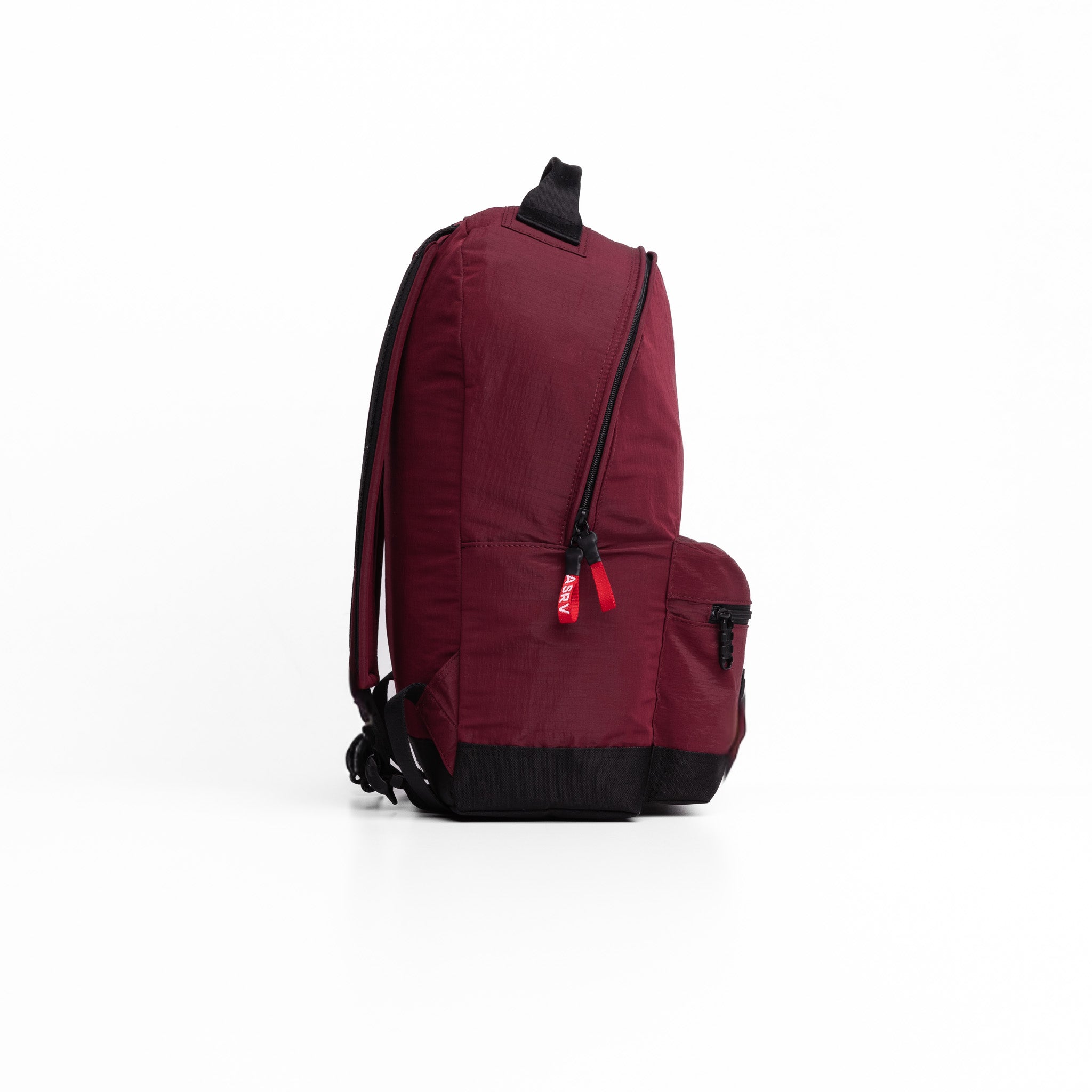 Flatlay 1233 Ripstop Backpack in crimson, side view