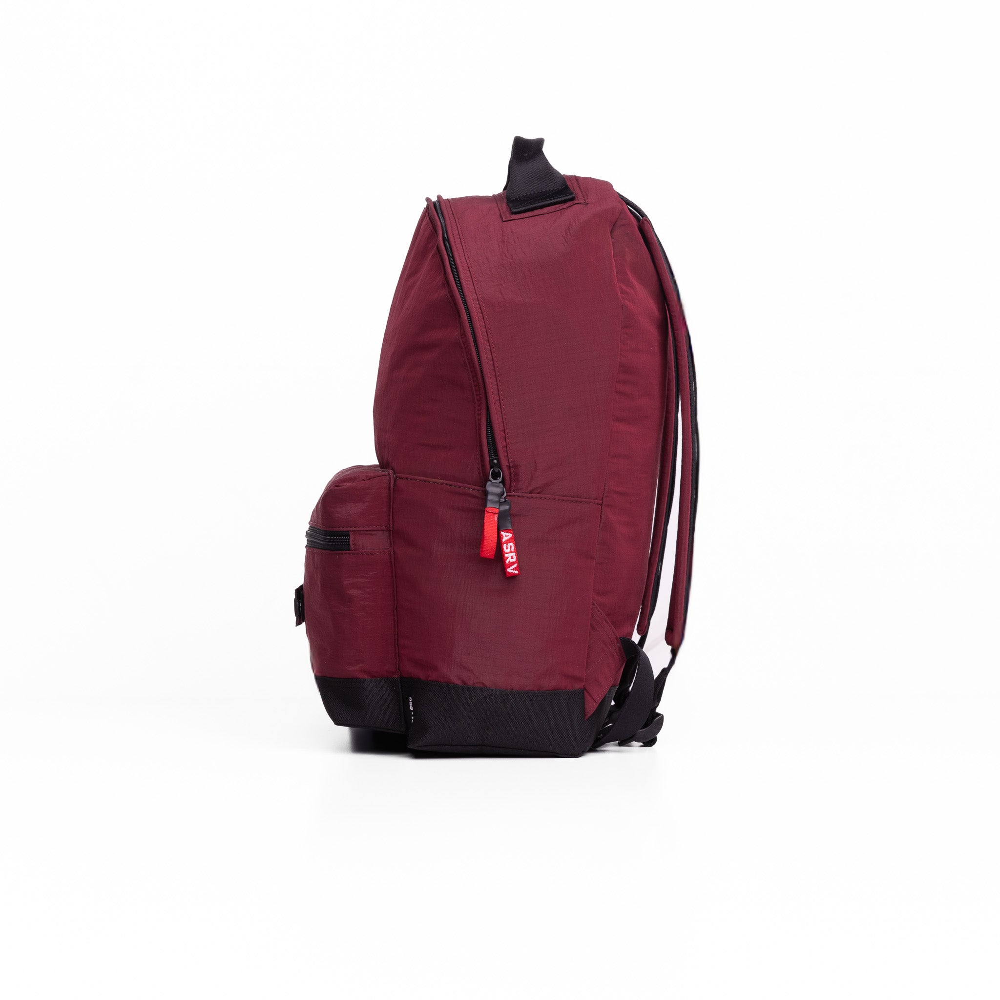 Flatlay 1233 Ripstop Backpack in crimson, side view