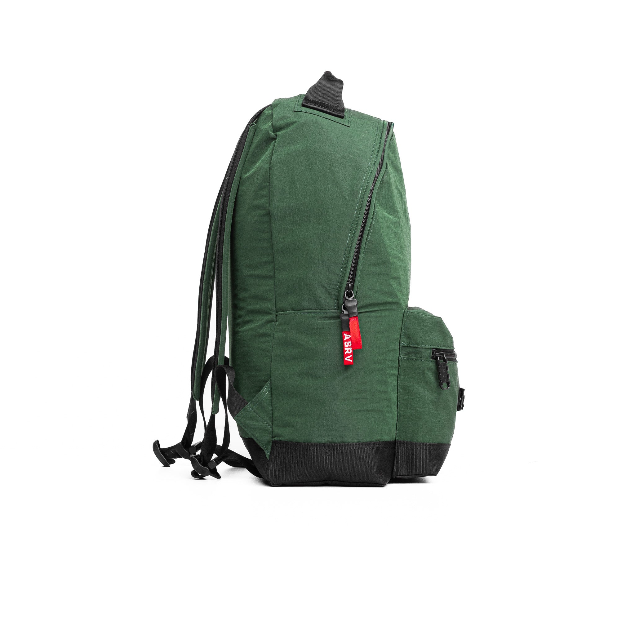 Flatlay 1233 Ripstop Backpack in forest green, side view