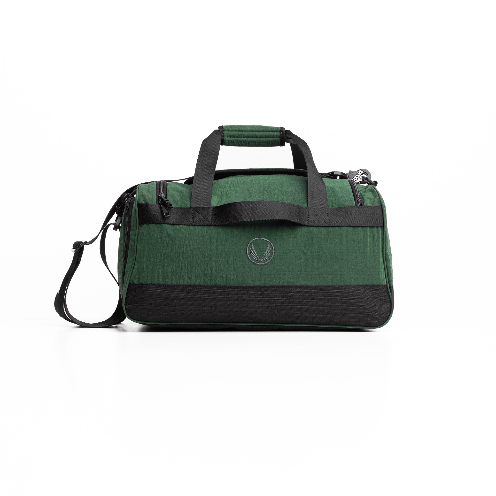 Flatlay 1234 Ripstop Duffle Bag in forest green, front view