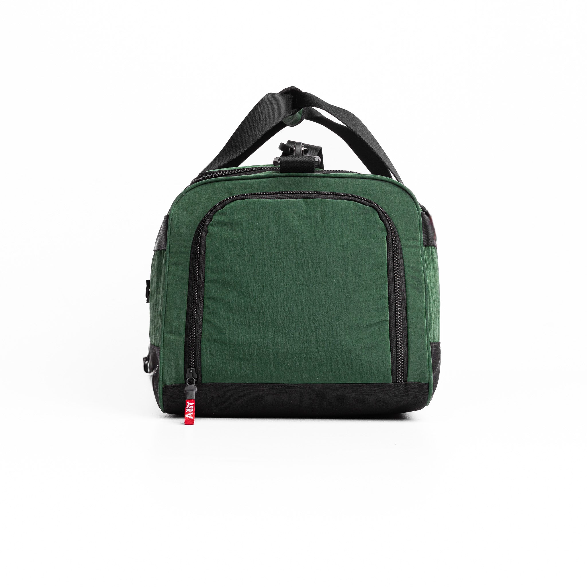 Flatlay 1234 Ripstop Duffle Bag in forest green, front view