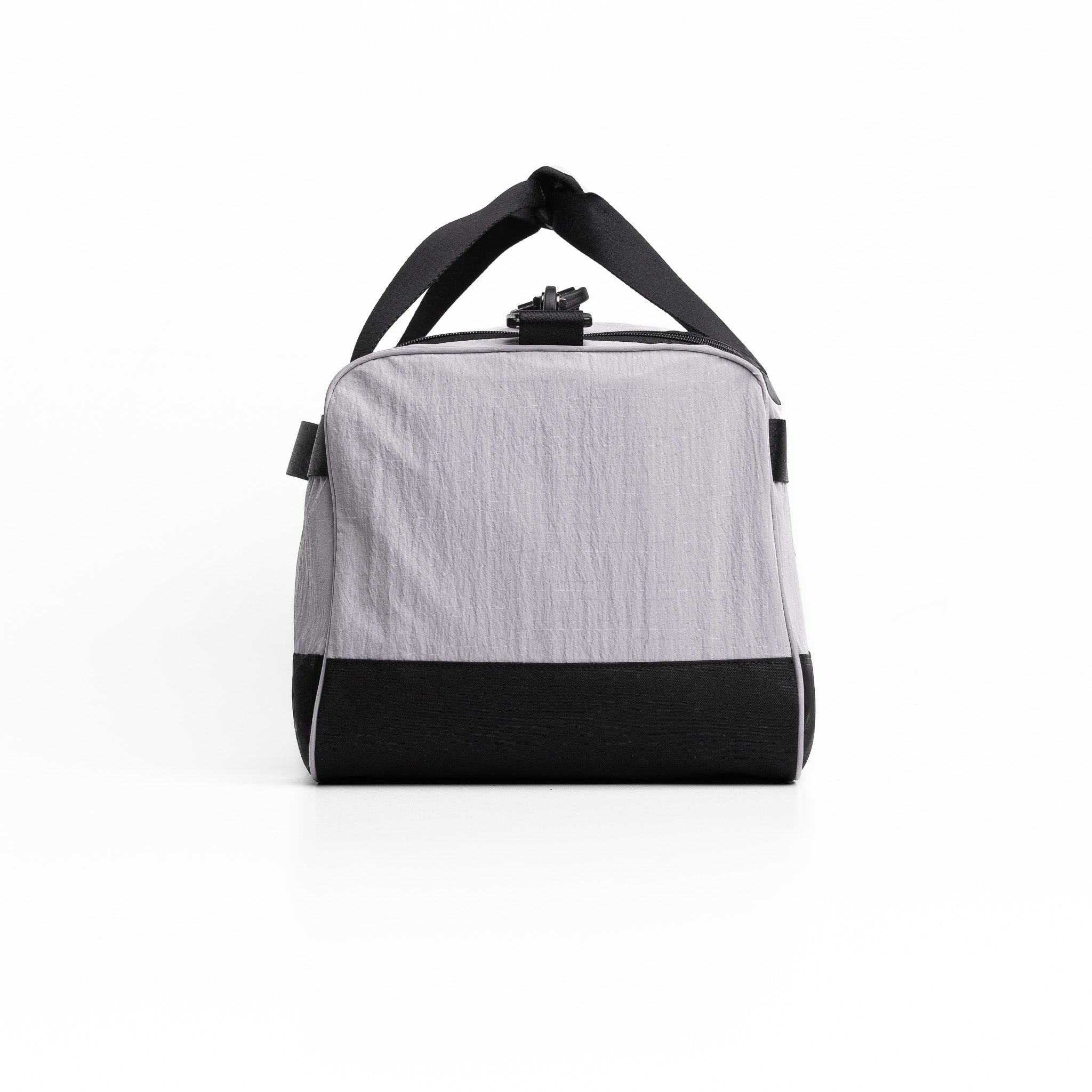 Flatlay 1234 Ripstop Duffle Bag in slate grey and black, front view
