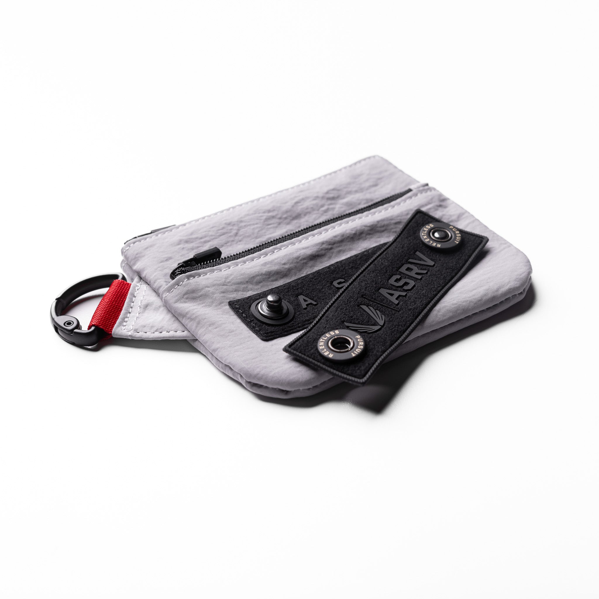 Flatlay 1235 Ripstop Clip Bag in slate grey, front view