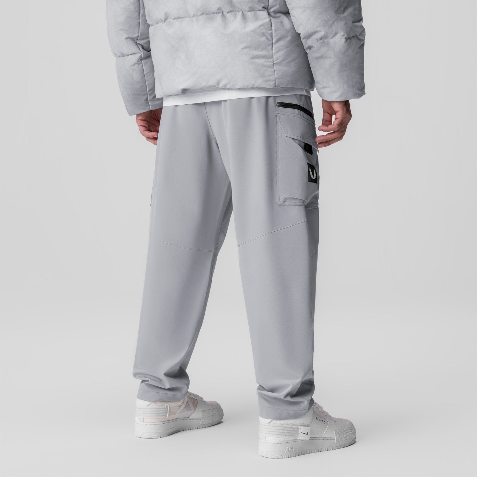 Tetra Weather-Ready City Pant in slate grey, rear view on model