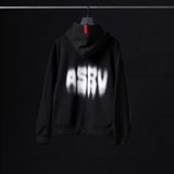 0874. Tech-Terry™ Zip Pocket Hoodie - Black "Motion Blur"