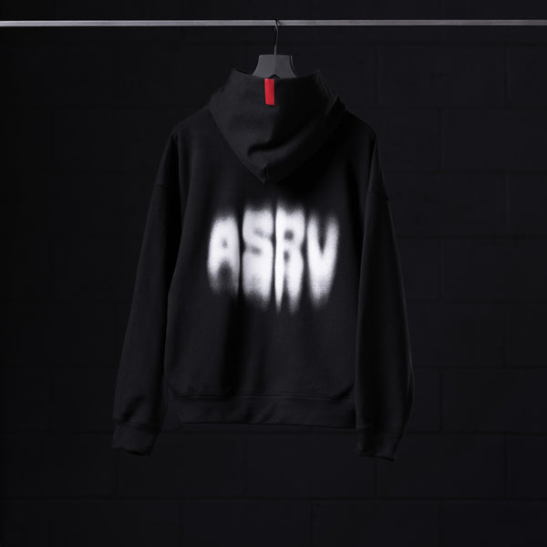 0874. Tech-Terry™ Zip Pocket Hoodie - Black "Motion Blur"