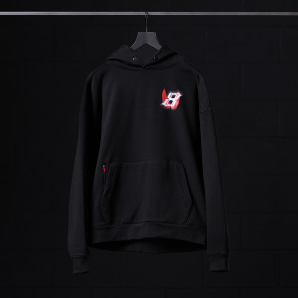 0874. Tech-Terry™ Zip Pocket Hoodie - Black "Infinite Mindset"