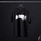 0797. Tech Essential™ Relaxed Tee - Black "Signal Lost"