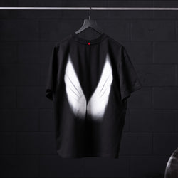 0797. Tech Essential™ Relaxed Tee - Black "Signal Lost"