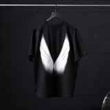 0797. Tech Essential™ Relaxed Tee - Black "Signal Lost"