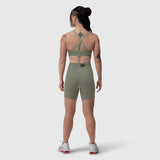 W039. Lycra Hybrid Sports Bra - Sage