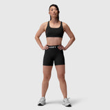 W039. Lycra Hybrid Sports Bra - Black